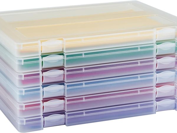 6 Pack Plastic Document Cases for A4 and Letter