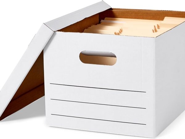 20 Pack Basic Duty Filing Boxes with Lids and Handles