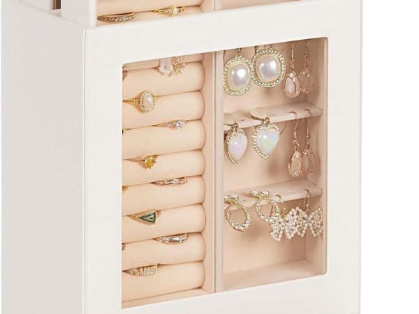 Jewellery Organiser Box for Necklaces, Rings, Earrings