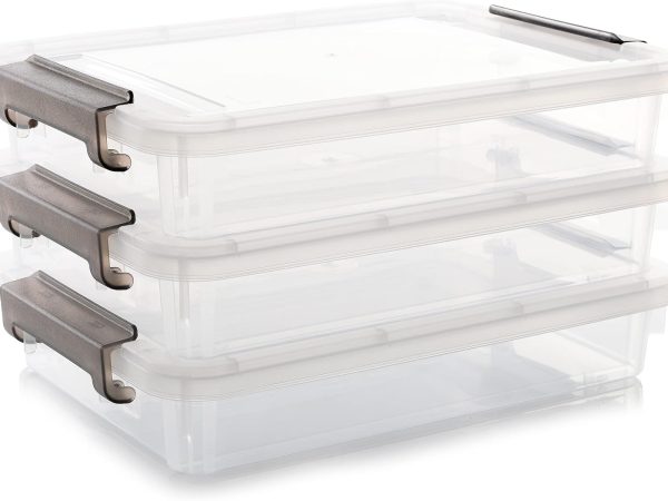 3 Pack Plastic Project Cases with Latching Lids