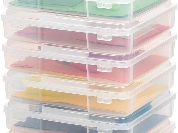 6 Pack Plastic Project Cases with Snap Tight Latches
