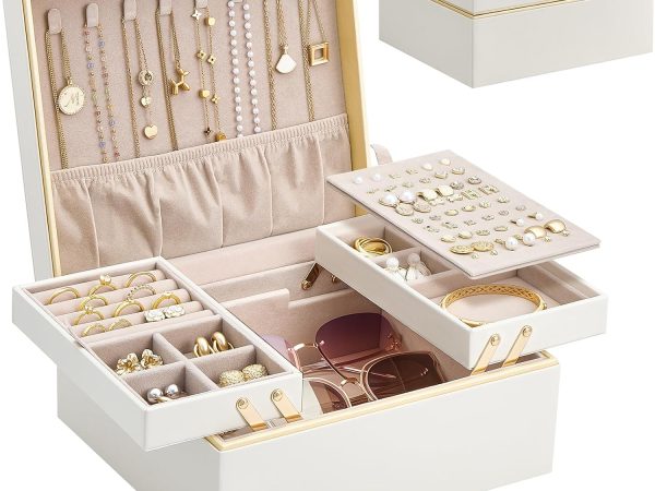 Large 2 Layer Jewellery Organiser Storage Case